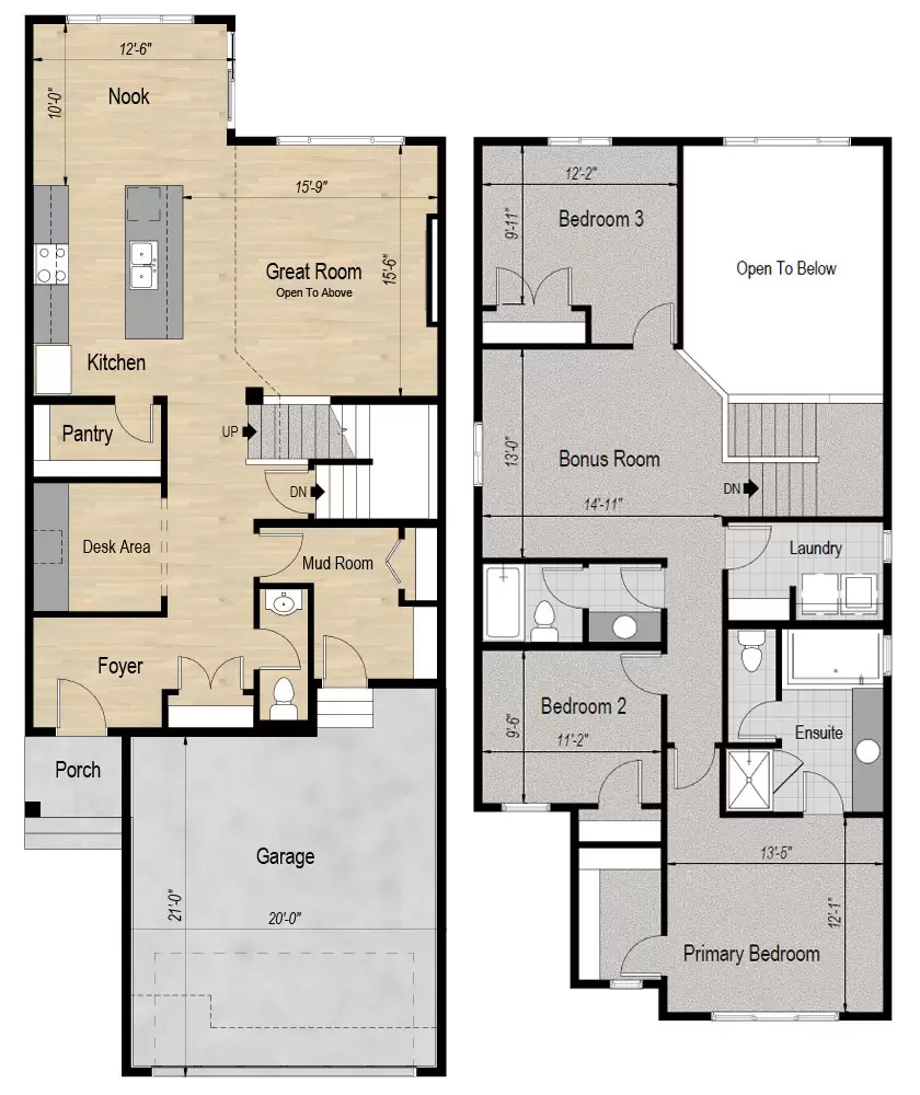 Nanton 26 Floor Plan by Cedarglen Homes in Seton Community SE Calgary