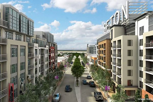 Market Street Retail District Rendering in Seton Community Calgary