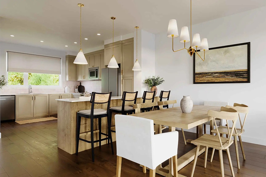 Colours Of Seton Dining Room by Trico Homes in Seton SE Calgary