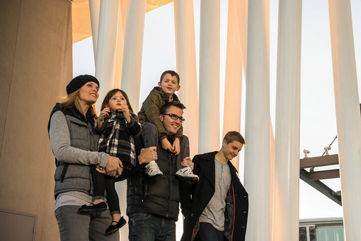 Family at Seton community in Calgary, Alberta