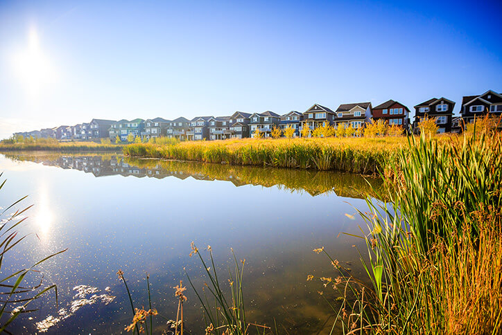 Homes at Seton community in Calgary, Alberta