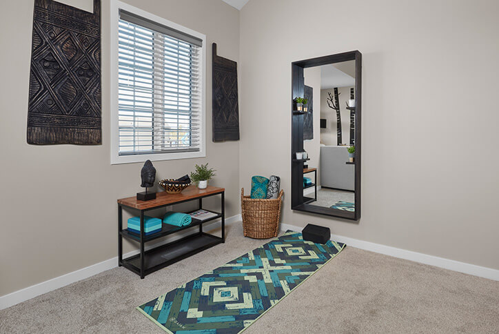 Yoga Room at Seton Community in Calgary, Alberta