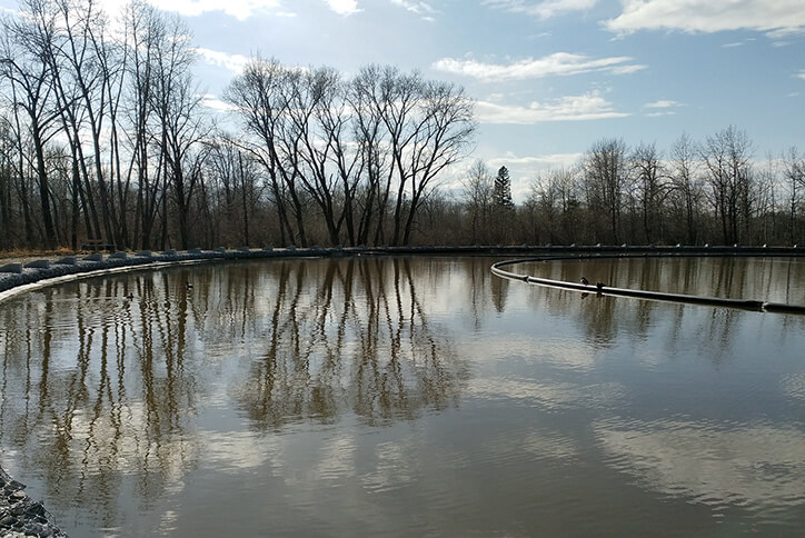 Nautilus Pond in Seton community in Calgary, Alberta