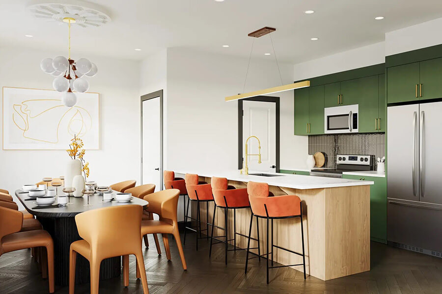 Bergen Haute Kitchen Townhome by Rohit Homes in Seton SE Calgary