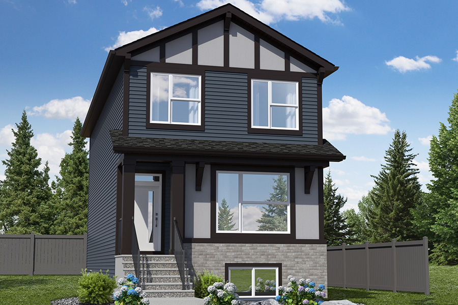 Raeya Craftsman Exterior by Trico Homes in Seton Community SE Calgary