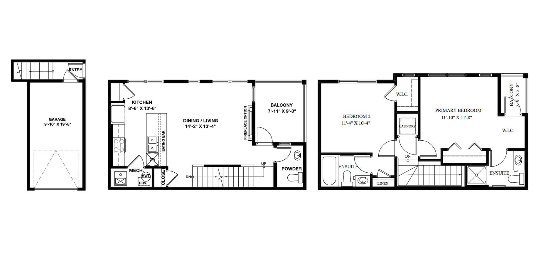 Brookfield Residential Brubeck Floorplan in Seton Community SE Calgary
